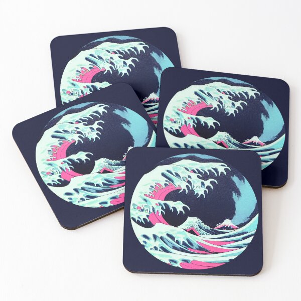 Item preview, Frozen Synthwave Kanagawa waves designed and sold by ChasmicArt.