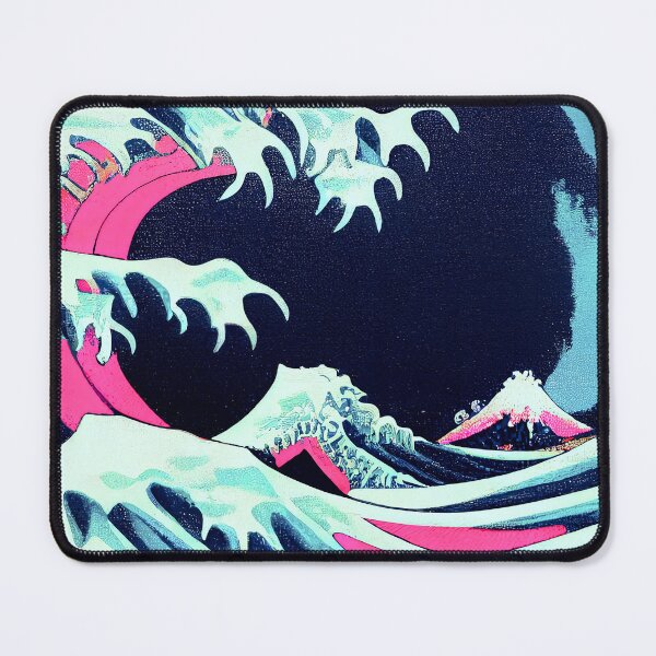 Item preview, Frozen Synthwave Kanagawa waves designed and sold by ChasmicArt.