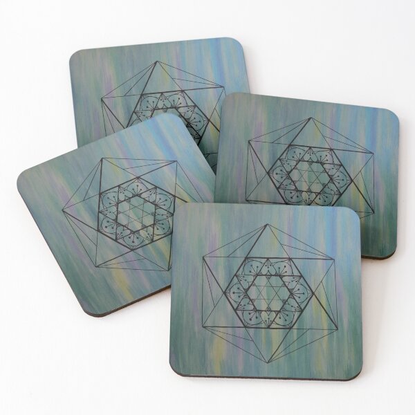 Item preview, NORTHERN LIGHTS MANDALA ~ SACRED GEOMETRY FOR THE SOUL~ BLUE, GREEN, YELLOW, PURPLE designed and sold by Ann Chatfield.