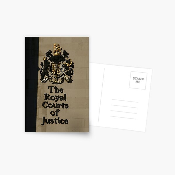 Royal Courts of Justice Insignia Postcard
