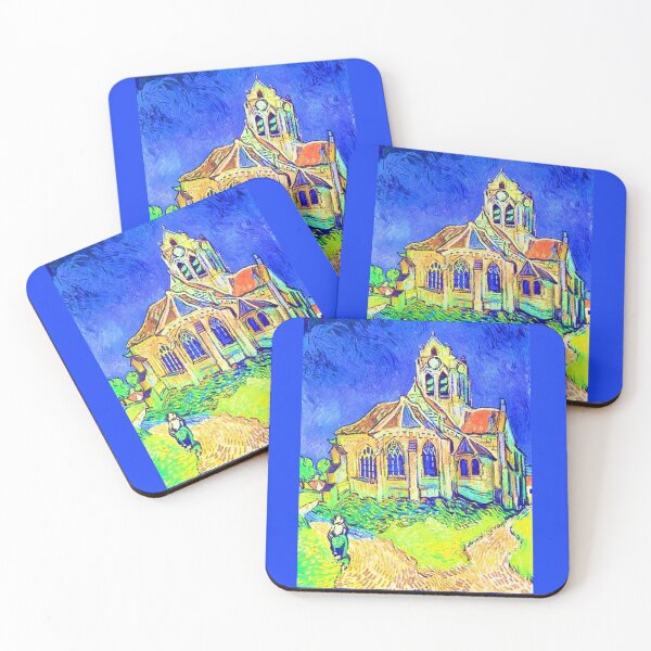 Item preview, Vincent van Gogh's The Church at Auvers (1890) famous painting [Digitally enhanced by WatermarkNZ Press designed and sold by CristalleLisa.