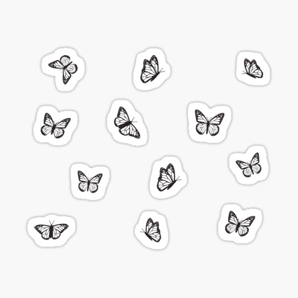 tiny tiny butterfly stickers Sticker for Sale by GlowinUp Shop