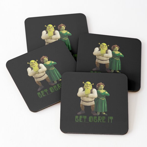 Item preview, Shrek Fiona Amp Shrek Get Ogre It Text Poster  designed and sold by TamarHall.