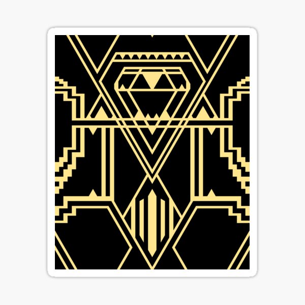 Art Deco: Gold and Diamonds Sticker