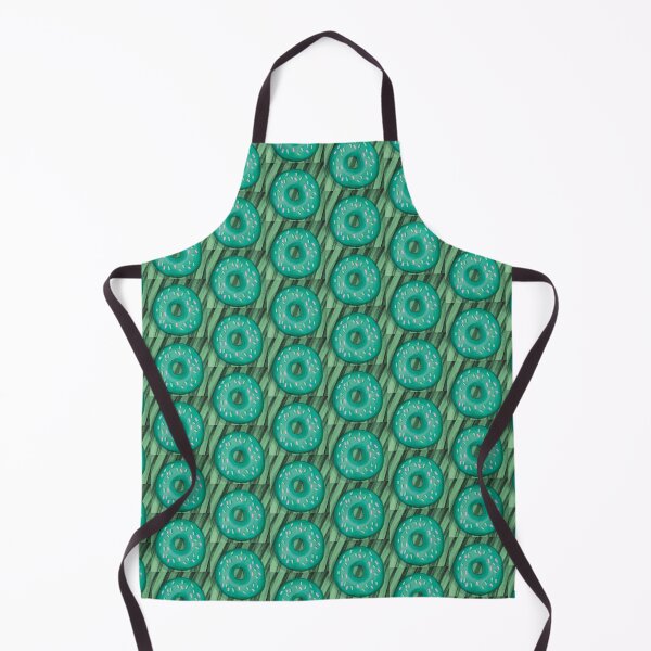 Item preview, Green Forest Christmas Retro Glazed Donut designed and sold by ZaraRoza.