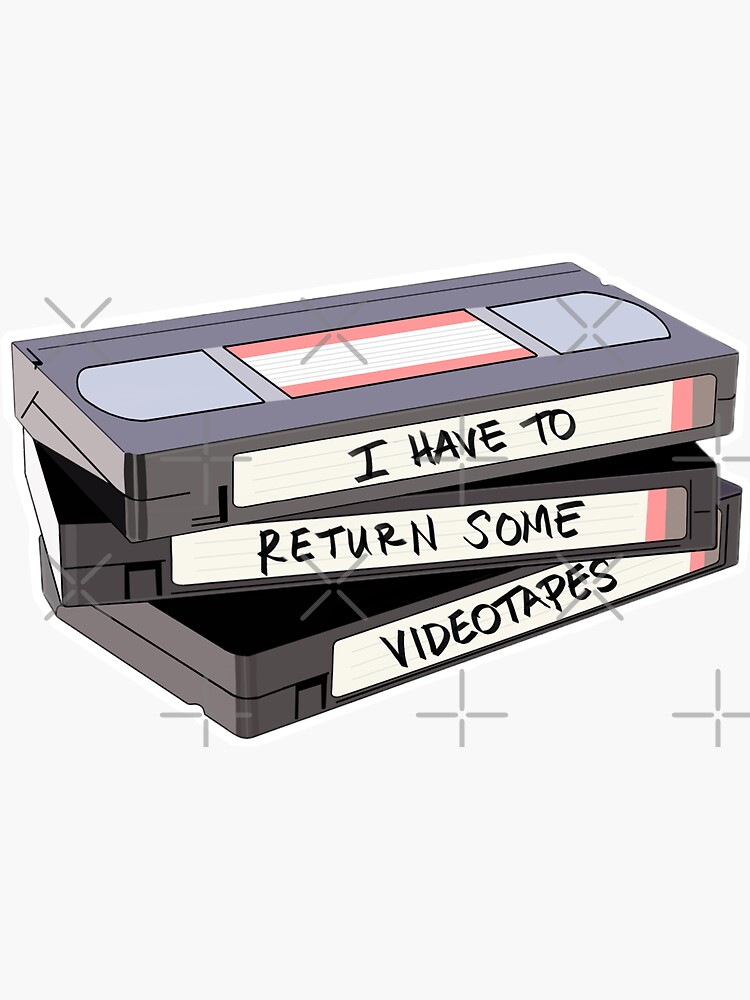 "I have to return some video tapes movie quote Patrick Bateman" Sticker