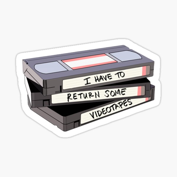 "I have to return some video tapes movie quote Patrick Bateman" Sticker