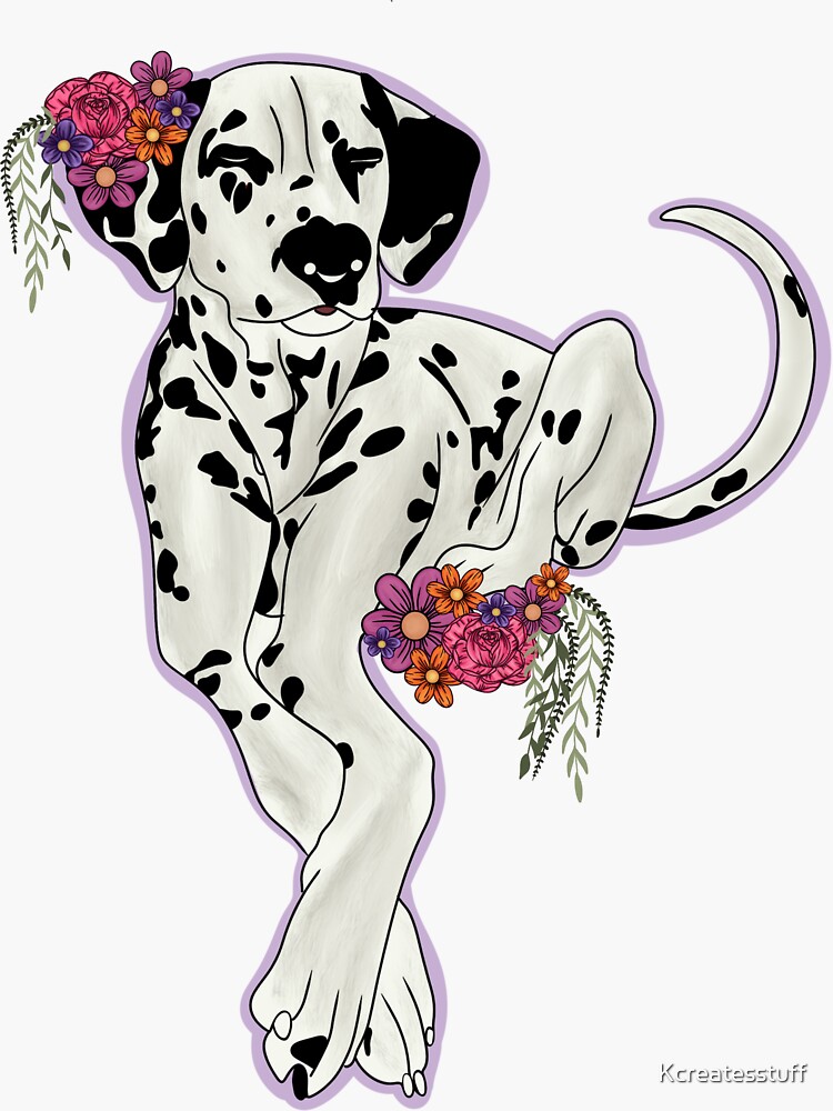 "Dalmatian Dog" Sticker for Sale by Kcreatesstuff Redbubble