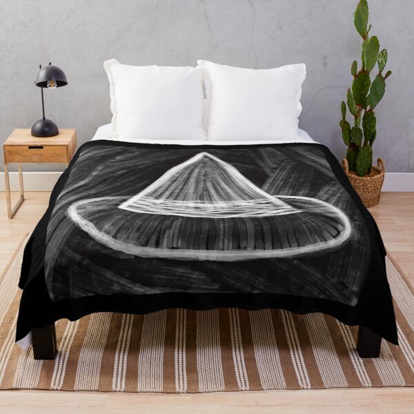 Item preview, Vintage Classic Black and White Film Noir Witch Hat Illustration designed and sold by ZaraRoza.