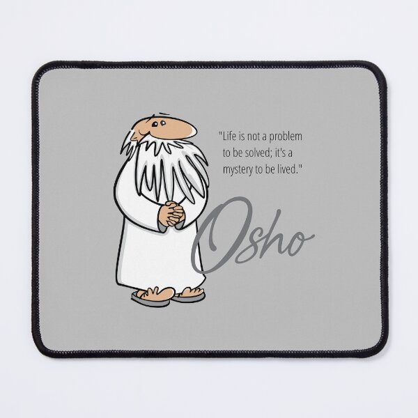 Item preview, Osho Quotes, Osho Cartoon – Life, is a Mystery to Be Lived designed and sold by FringeDweller2.