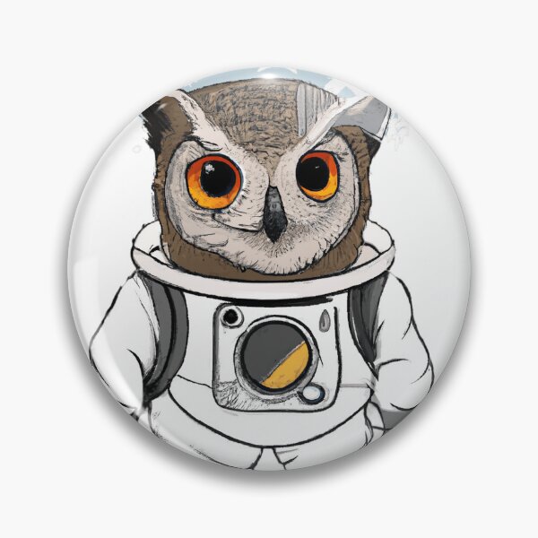Item preview, Owlstronaut Jeff- Funny Owl Astronaut in Space designed and sold by MythicModern.