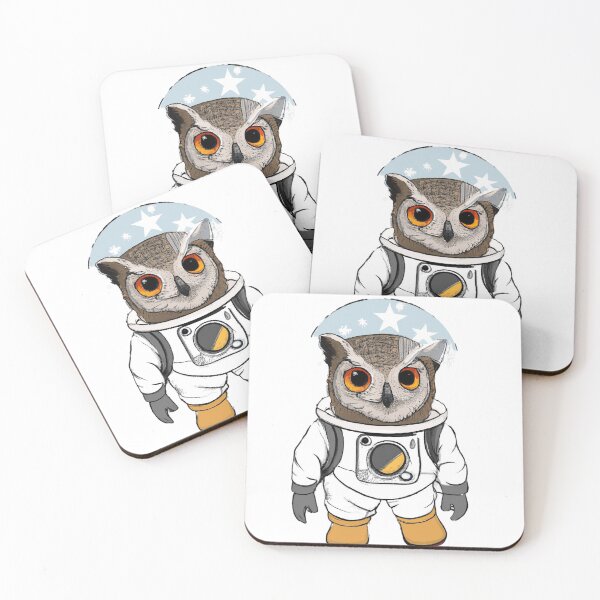Item preview, Owlstronaut Jeff- Funny Owl Astronaut in Space designed and sold by MythicModern.