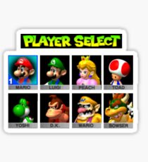 Player Select Mario Kart N64 Sticker
