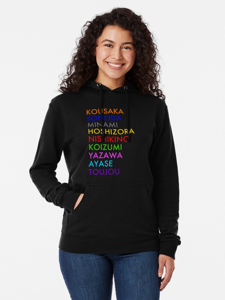 anime  love live μ's names  lightweight hoodie