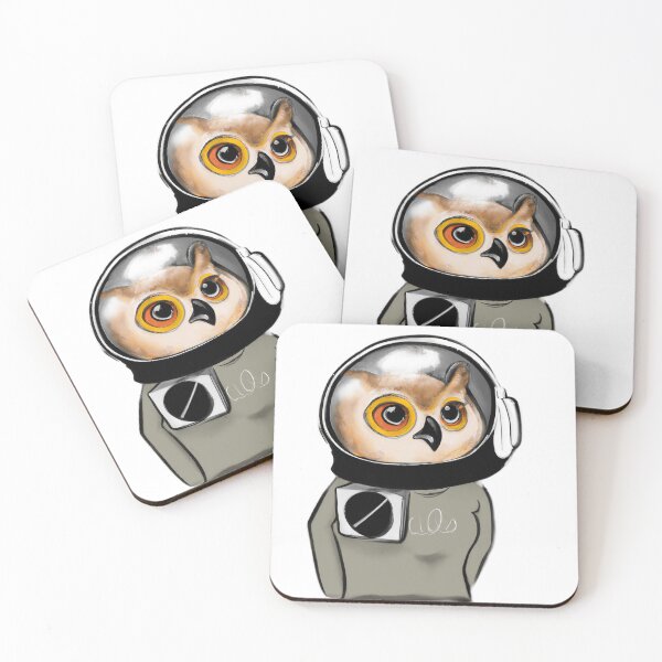 Item preview, Owlstronaut Jennifer- Cute Owl Astronaut in Space designed and sold by MythicModern.