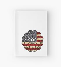 American Flag Peace Flower Hardcover Journal