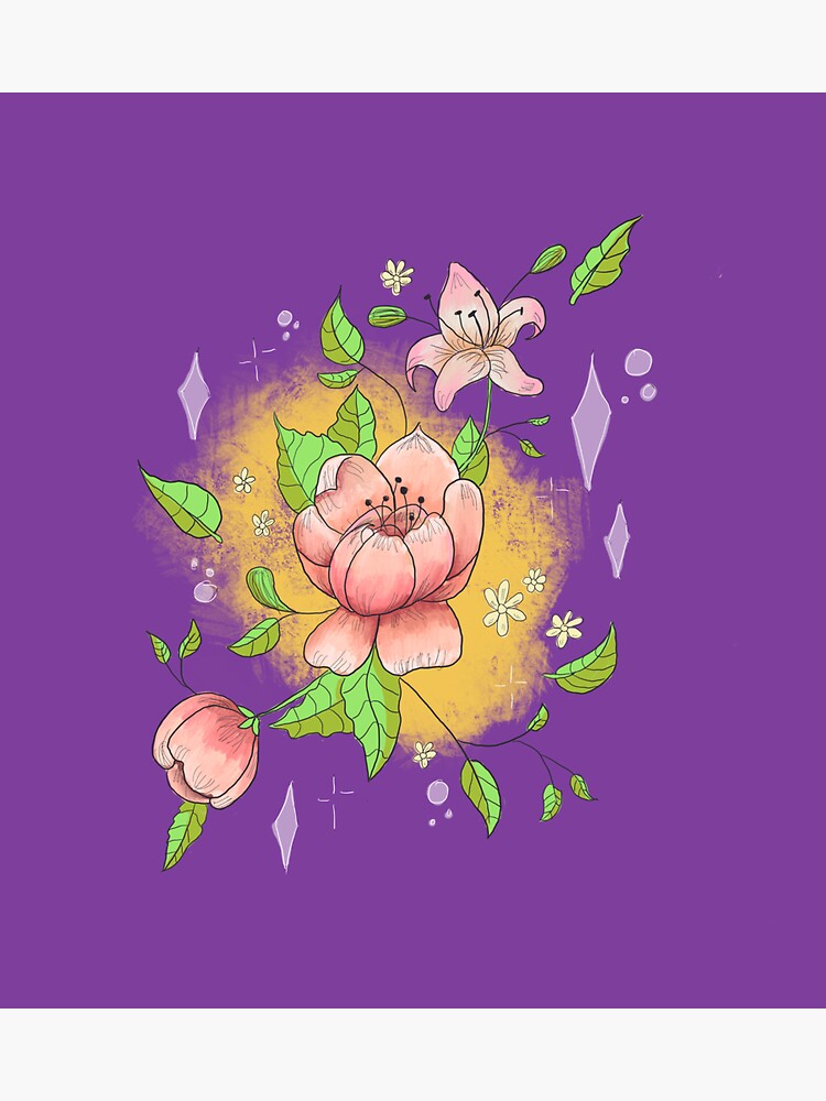 "Sparkly Flower (Variant)" Sticker for Sale by bleedingmoss Redbubble