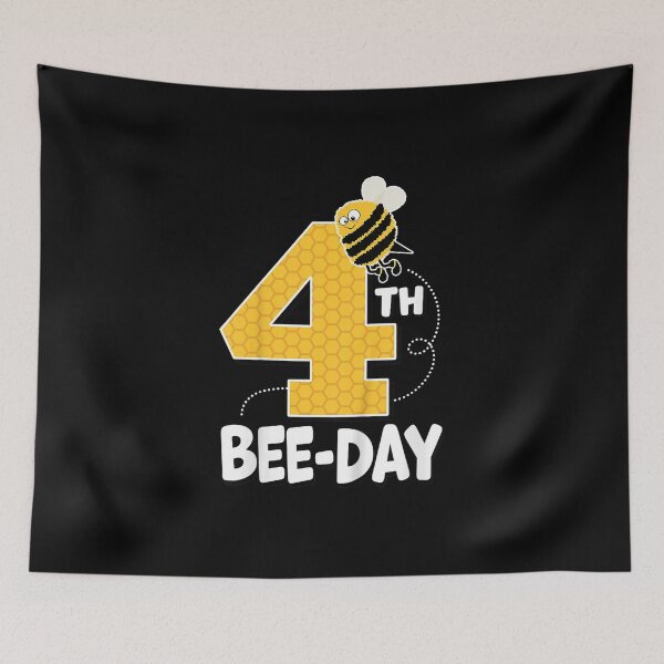 Item preview, Kids Cute Bee 4 Year Old Birthday Bees Day 4th Four Years Fun designed and sold by Felixlagerfeld.
