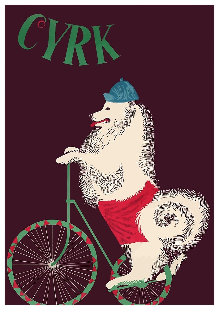 &quot;1965 Cyrk Radfahren Hund Polnisch Zirkus Poster&quot; von retrographics