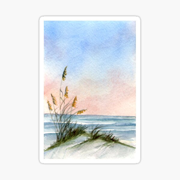 Sunset Seascape & Dunes Sticker