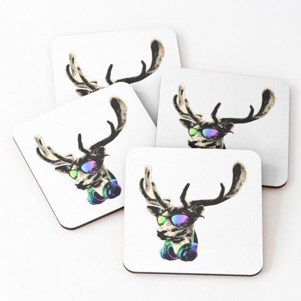 Item preview, Deer DJ Brown Cool and Funny Music Animal designed and sold by SeidoYonezawa.