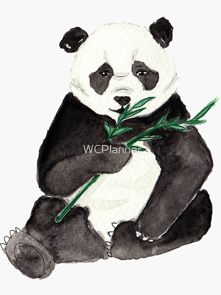Thumbnail 3 of 3, Sticker, Panda designed and sold by WCPlanner.