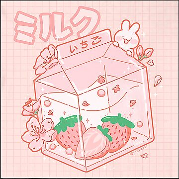 90s Japan Otaku Neko Girl Anime Strawberry Milk Shirt