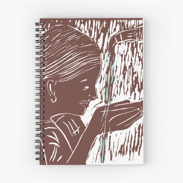 Item preview, Indira Fernandes  Australia  “Sparkling Water” Lino Cut Hand coloured designed and sold by WaterProject.