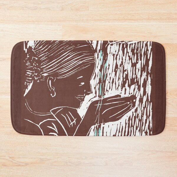Item preview, Indira Fernandes  Australia  “Sparkling Water” Lino Cut Hand coloured designed and sold by WaterProject.