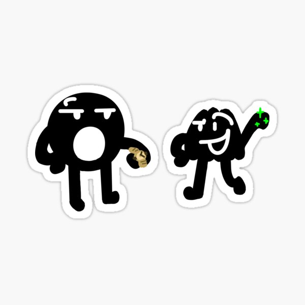 "Donut and Gelatin (BFDI / BFB)" Sticker for Sale by LotusLair Redbubble