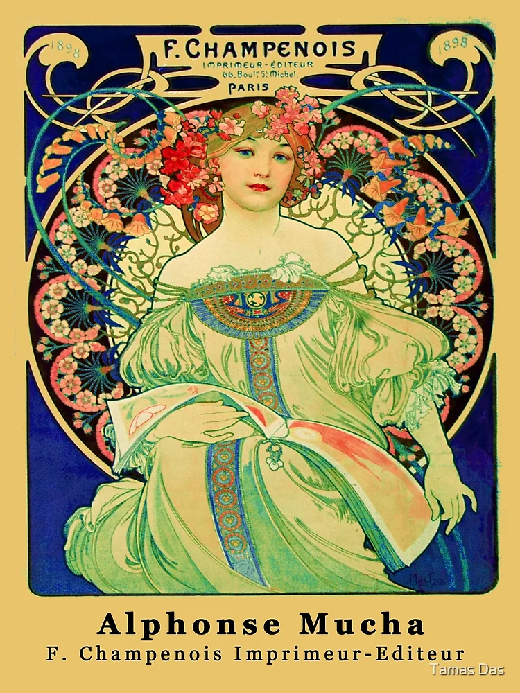 muchaです FRAMED Print Art Deco Art Nouveau Great Gatsby Vintage