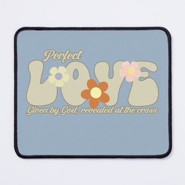Item preview, Retro Christian Design Perfect Love of God Jesus on the Cross flowers designed and sold by TheKingdomAttic.