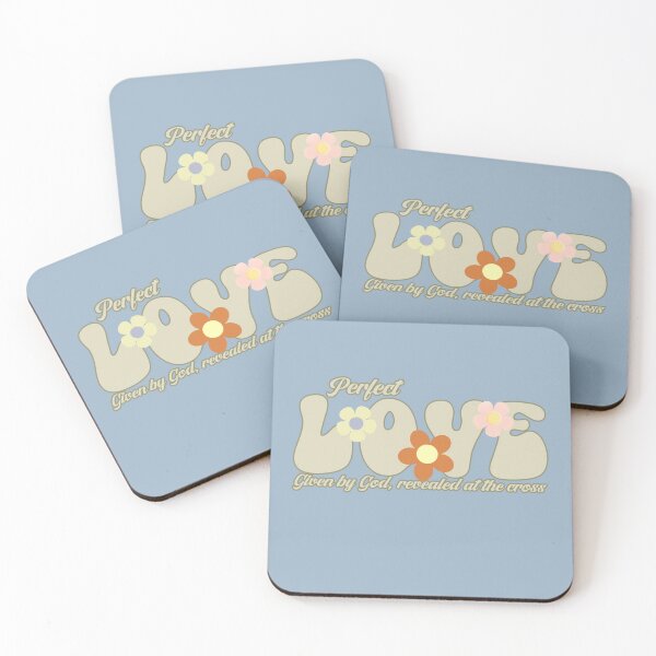 Item preview, Retro Christian Design Perfect Love of God Jesus on the Cross flowers designed and sold by TheKingdomAttic.