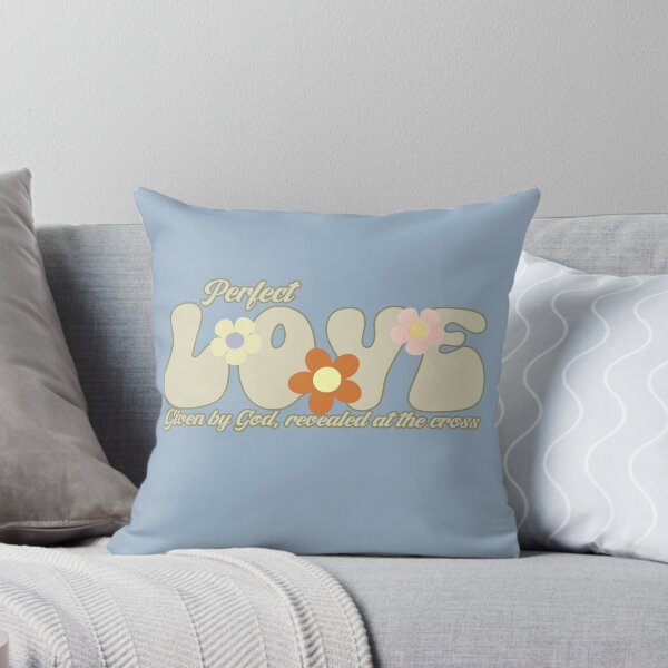Item preview, Retro Christian Design Perfect Love of God Jesus on the Cross flowers designed and sold by TheKingdomAttic.