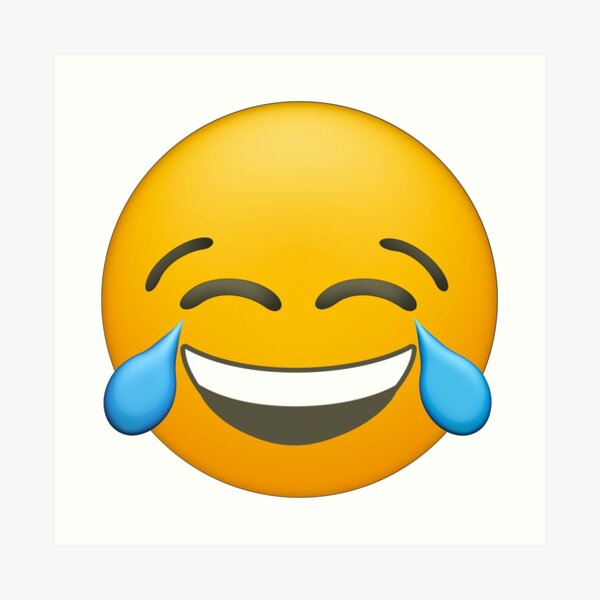 Impression artistique « Emoji qui rit en pleurs », par redman17 | Redbubble
