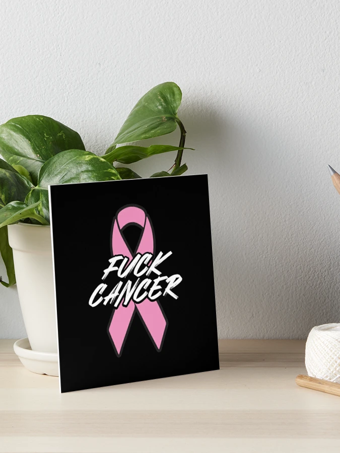  BAIKUTOUAN Fuck Breast Cancer Pink Ribbon Printed