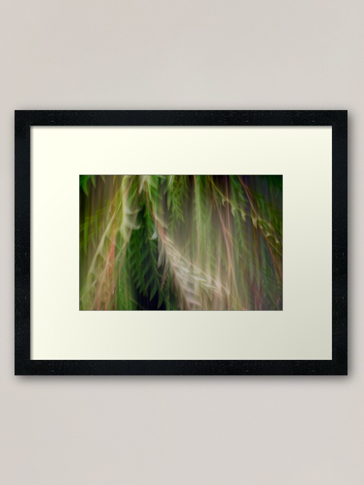 Alternate view of Fleur Blur Series-Abstract Decorative Leaves Framed Art Print