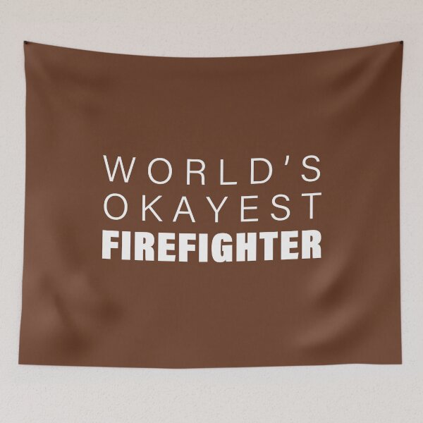 Item preview, World's okayest Firefighter, Funny Firefighter Gift, Occupation Gift | designed and sold by Boom-llqb.