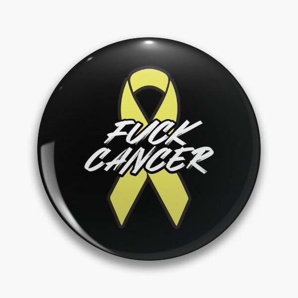 Item preview,  Fuck Childhood Cancer Brush Text Yellow Ribbon Cancer Awareness and support designed and sold by Too Sweet.