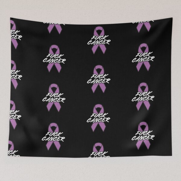 Item preview, Fuck Hodgins Lymphoma Cancer Brush Text Purple Ribbon Cancer Awareness and support designed and sold by Too Sweet.