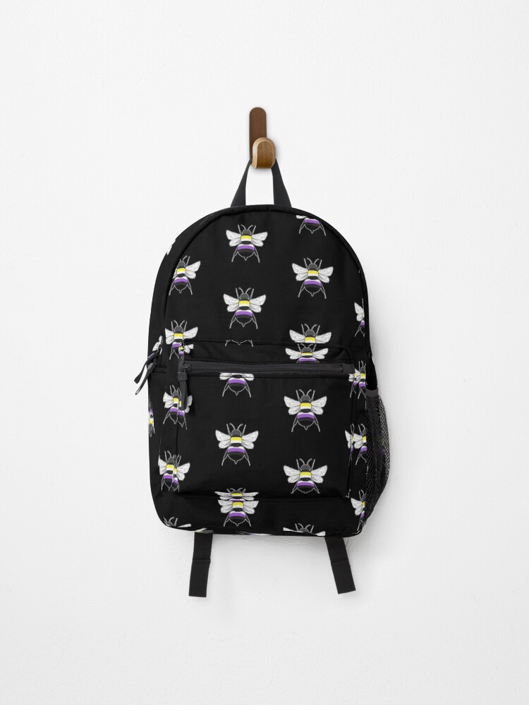 Thumbnail 1 of 3, Backpack, Bee- Nonbinary designed and sold by bleedingmoss.