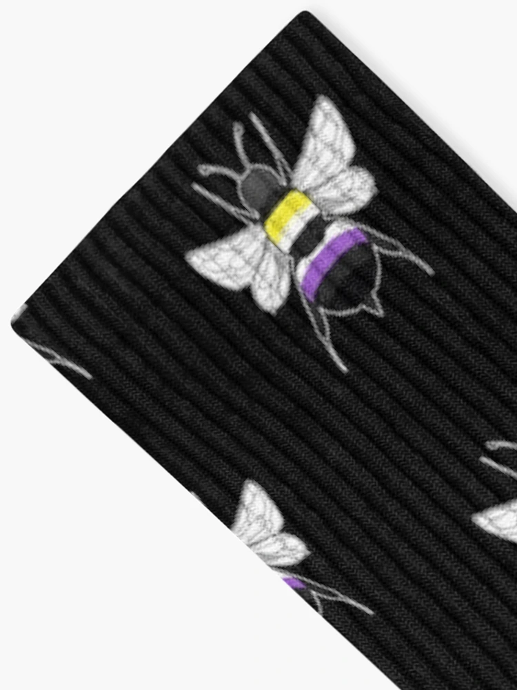 Thumbnail 2 of 5, Socks, Bee- Nonbinary designed and sold by bleedingmoss.