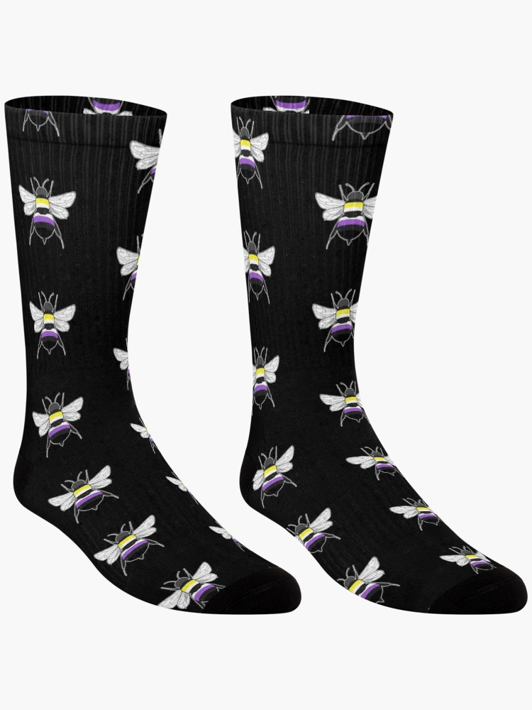 Thumbnail 3 of 5, Socks, Bee- Nonbinary designed and sold by bleedingmoss.