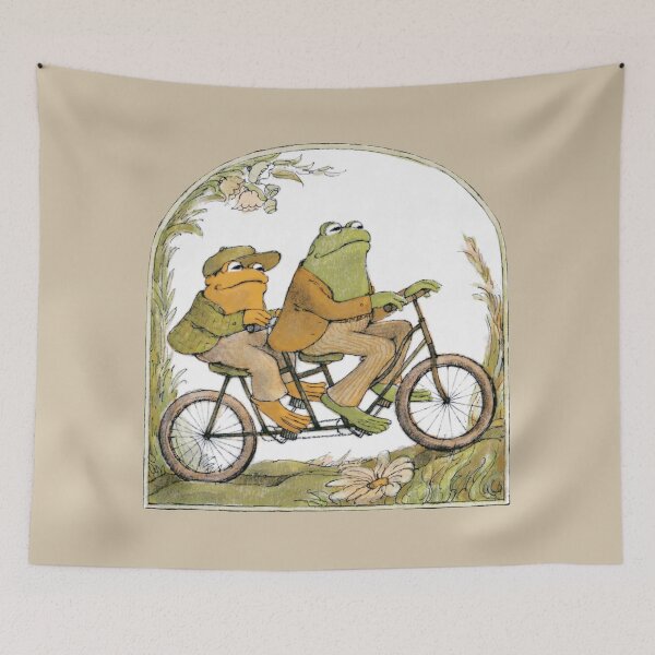 Artikelvorschau, Frosch und Kröte auf einem Fahrrad entworfen und verkauft von PoeTatoes.