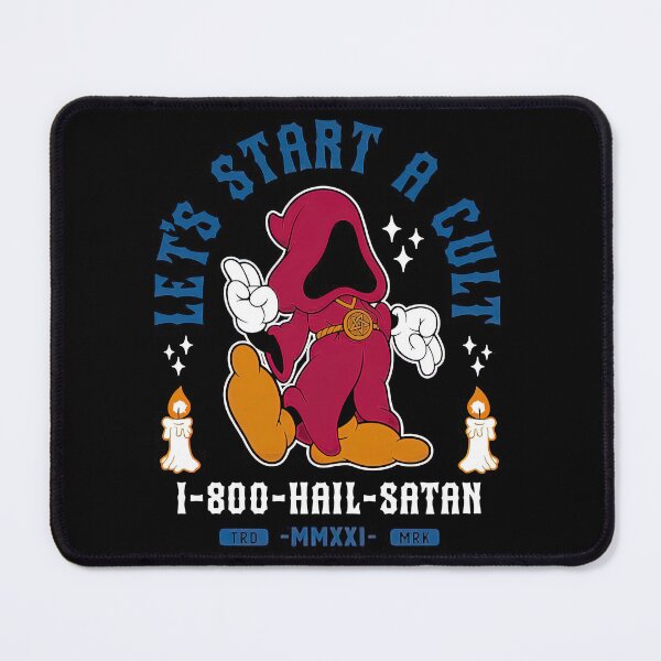 Item preview, Lets Start A Cult Vintage Cartoon Occult Hail Satan designed and sold by Stutteringshop.