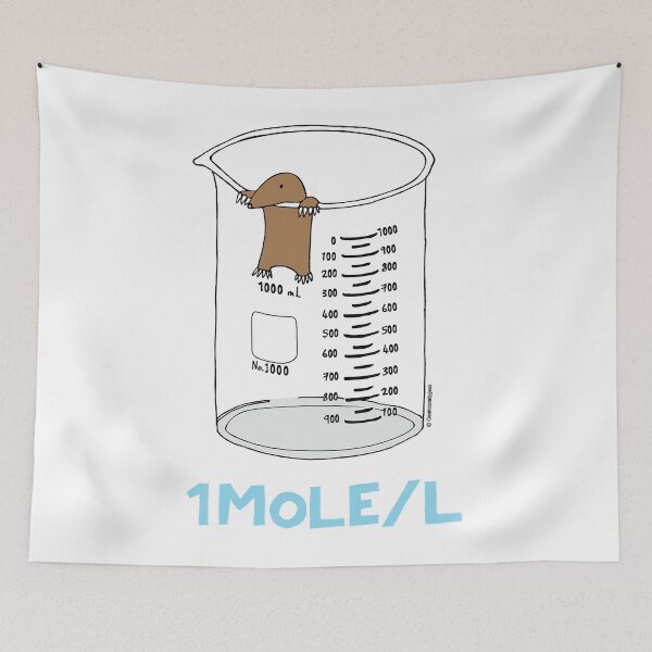 Item preview, Chemistry 1 Mole per Litre for Mole or Avogadros Day   designed and sold by AMBERADYEE.