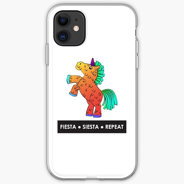 Fiesta, Siesta, Repeat with Unicorn Piñata (Orange) iPhone Soft Case