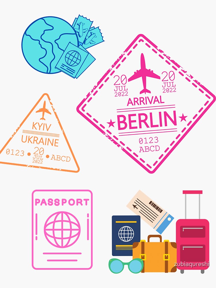 Thumbnail 3 of 3, Sticker, travel designed and sold by zubiaqureshi.