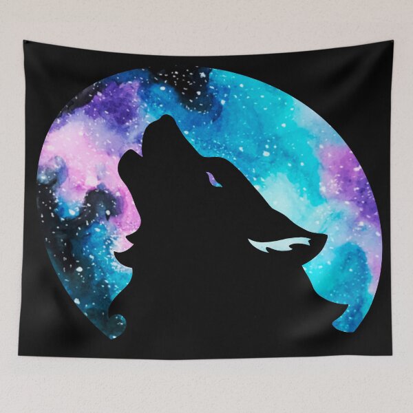 Item preview, Galaxy Wolf Head Howling at the Moon designed and sold by Lady-Lilac.