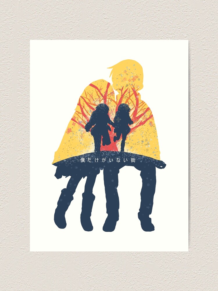 Erased Anime Characters Silhouette - Satoru Fujinuma x Kayo Hinazuki -  Animangapoi Fanart | Art Board Print